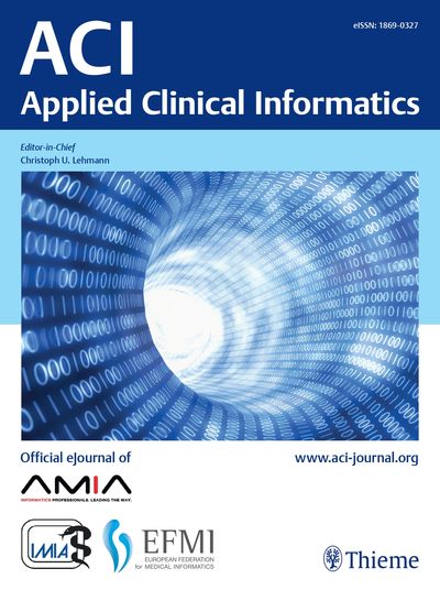 ACI - Applied Clinical Informatics Cover