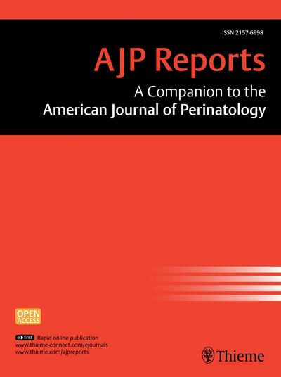 American Journal of Perinatology Reports Cover