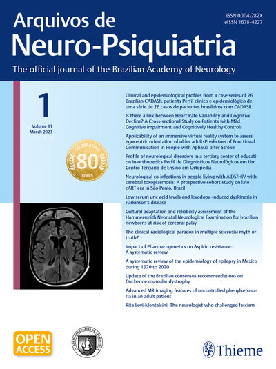 Arquivos de Neuro-Psiquiatria Cover