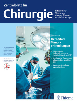 Zentralblatt für Chirurgie Cover