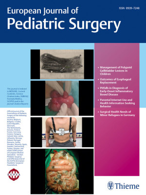 European Journal of Pediatric Surgery Cover