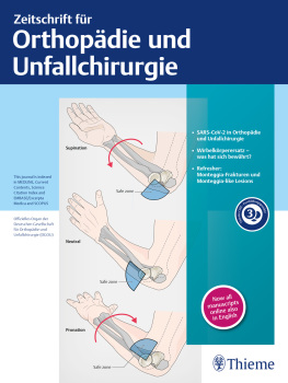 Zeitschrift für Orthopädie und Unfallchirurgie Cover