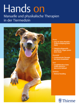 Hands on Manuelle und physikalische Therapien in der Tiermedizin Cover