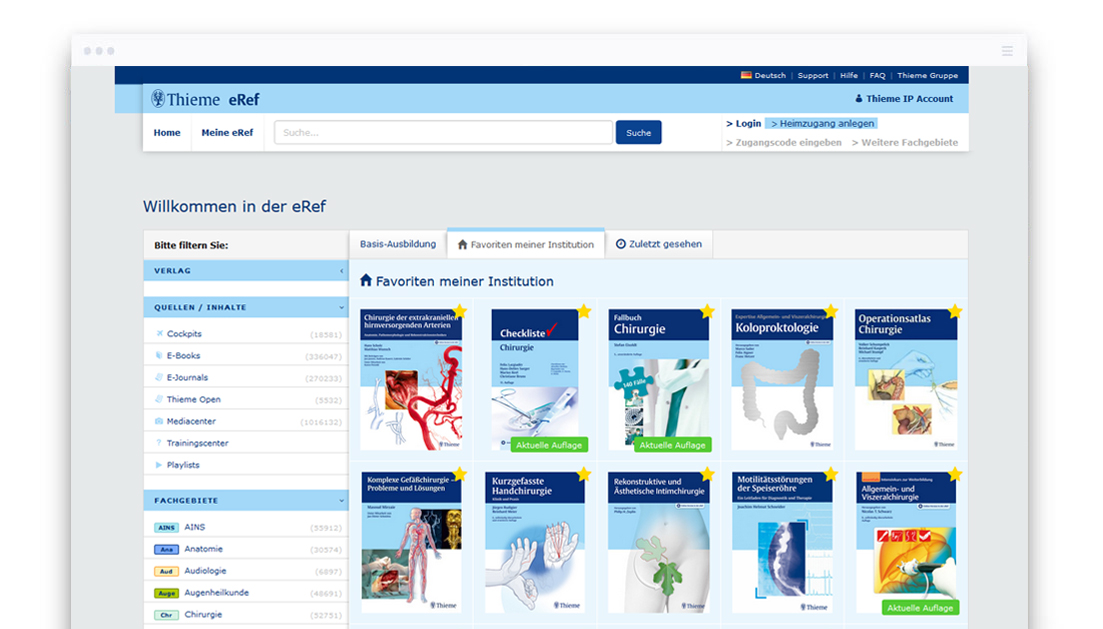 eRef Tutorials - Georg Thieme Verlag